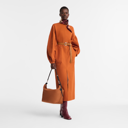 Sac porté épaule M Le Slouchy , Toile - Cognac
