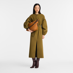 Sac porté épaule M Le Slouchy , Cuir - Cajou