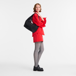 Sac porté épaule L Le Pliage Xtra , Cuir - Noir