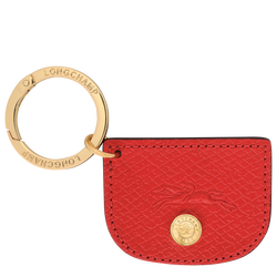 Porte-clés Épure , Cuir - Rouge