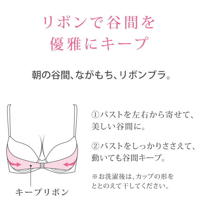 朝の谷間、ながもち、リボンブラ。 機能説明