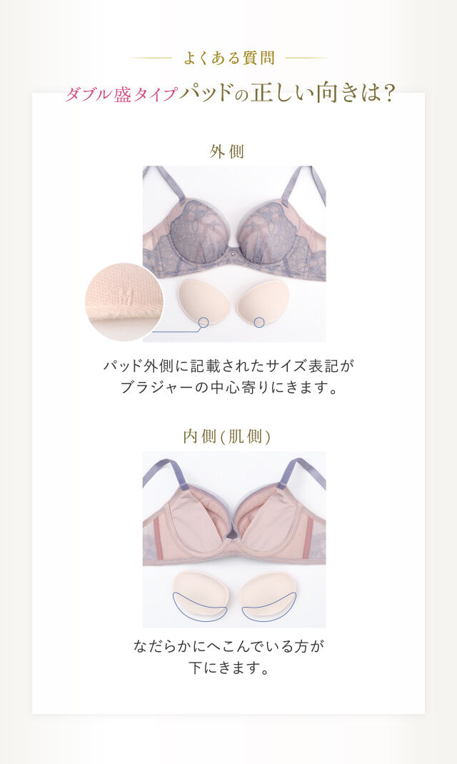 グラマリッチ ダブル盛タイプ パッドの正しい向き