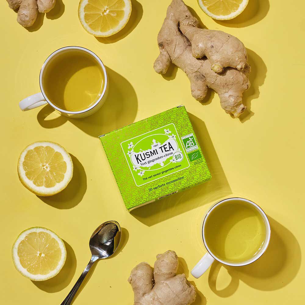 Kusmi Tea Green Ginger and Lemon Tea Box of 20