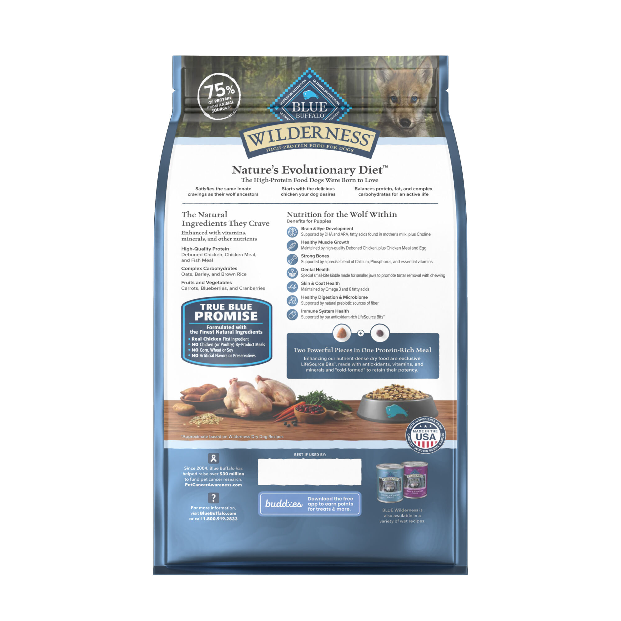 Blue wilderness natural evolutionary diet with chicken hot sale
