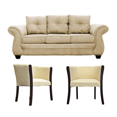 Sofá Casaideal Bertoluccio / 3 Cuerpos + 2 Poltronas Sofá Casaideal Bertoluccio / 3 Cuerpos + 2 Poltronas