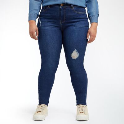 Jeans Mujer Tiro Medio Skinny Sexy Large Jeans Mujer Tiro Medio Skinny Sexy Large