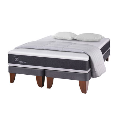 Cama Europea Cic Ortopedic / 2 Plazas / Base Dividida + Textil Cama Europea Cic Ortopedic / 2 Plazas / Base Dividida + Textil