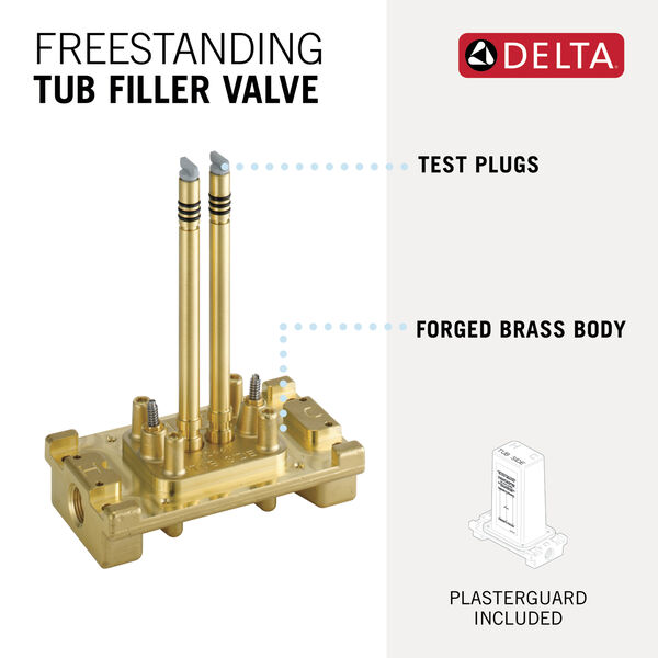 Floor Mount Tub Filler - Rough with Stops, image 2