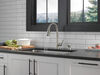Single Handle Pull-Down Kitchen Faucet with Soap Dispenser and ShieldSpray® Technology