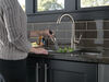 Single Handle Pull-Down Kitchen Faucet with Soap Dispenser