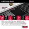 32” Granite Composite Workstation Kitchen Sink Undermount Single Bowl with WorkFlow™ Ledge and Accessories