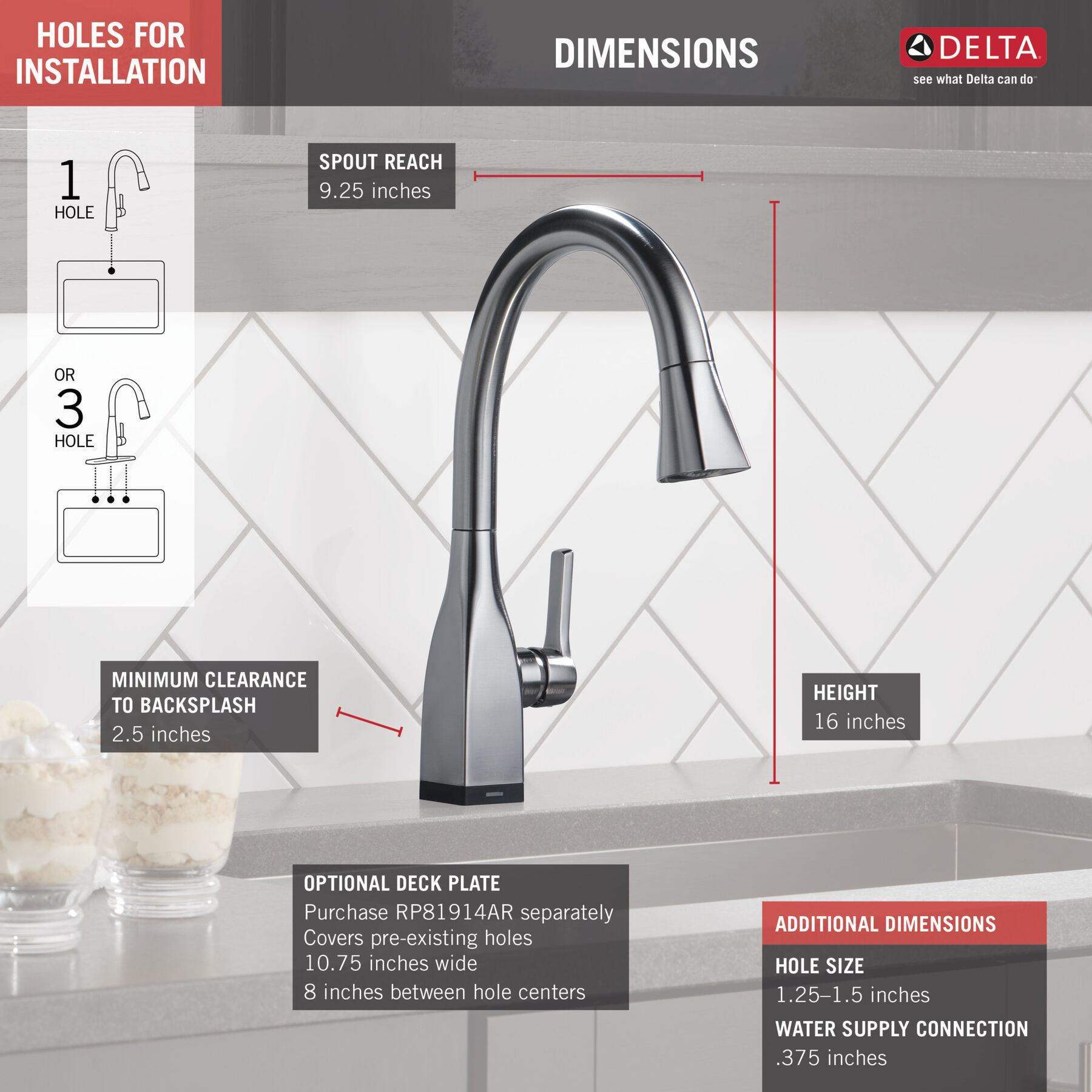 Touch2O Pull-Down Kitchen Faucet 1L (Recertified), image 1
