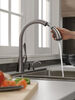 Single Handle Pull-Down Kitchen Faucet with Soap Dispenser and ShieldSpray® Technology