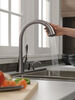 Single Handle Pull-Down Kitchen Faucet with Soap Dispenser and ShieldSpray® Technology