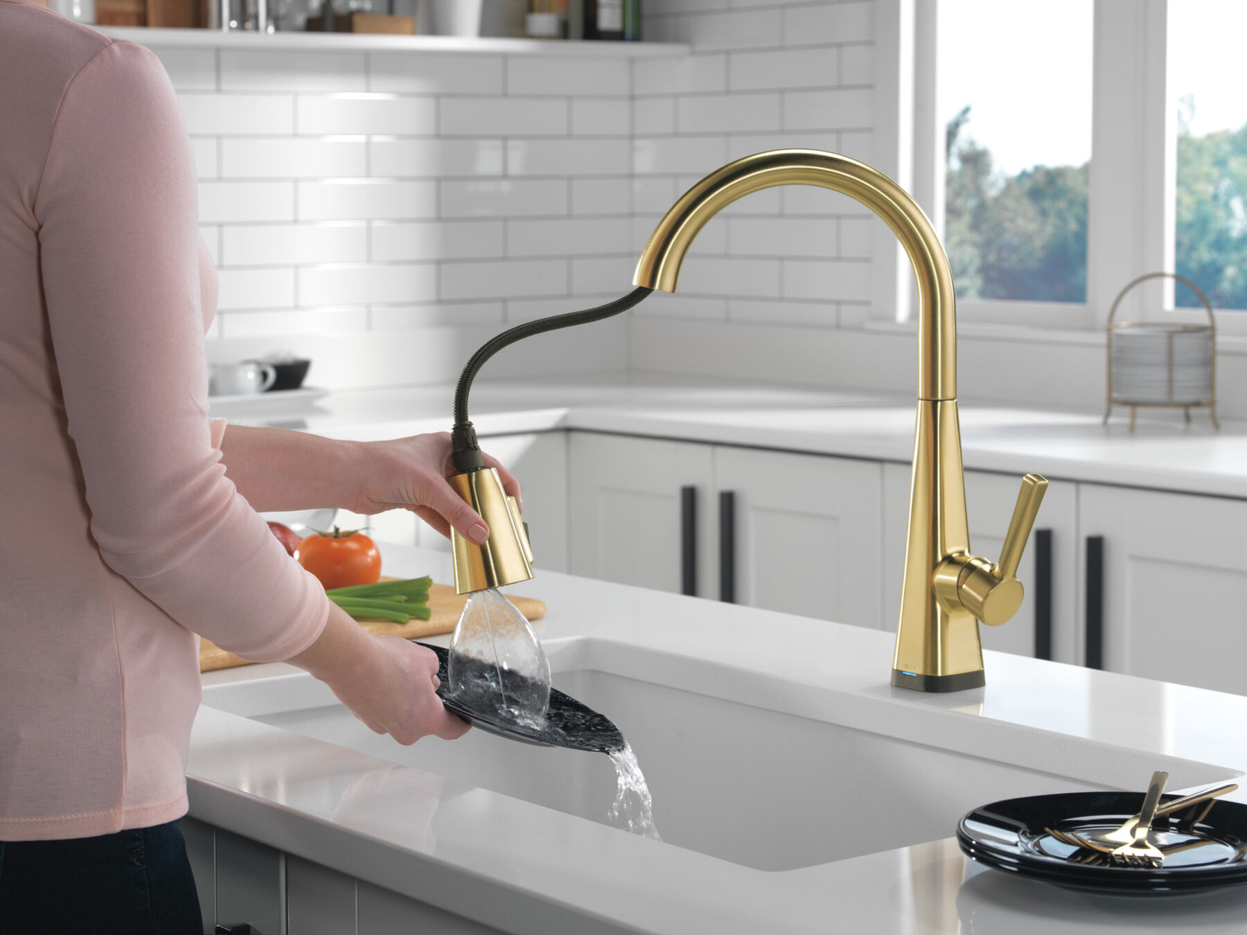 Single-Handle Pull-Down Kitchen Faucet with Touch<sub>2</sub>O® Technology, image 7