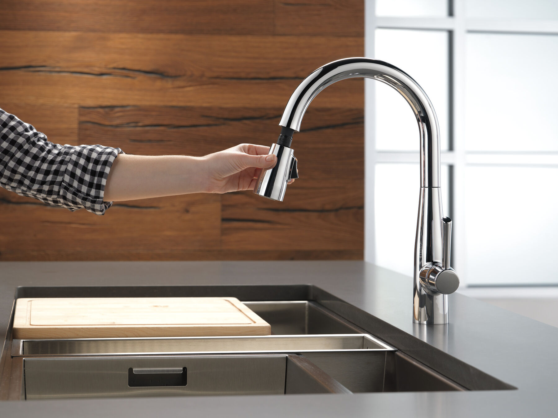 Single Handle Pull-Down Kitchen Faucet, image 9