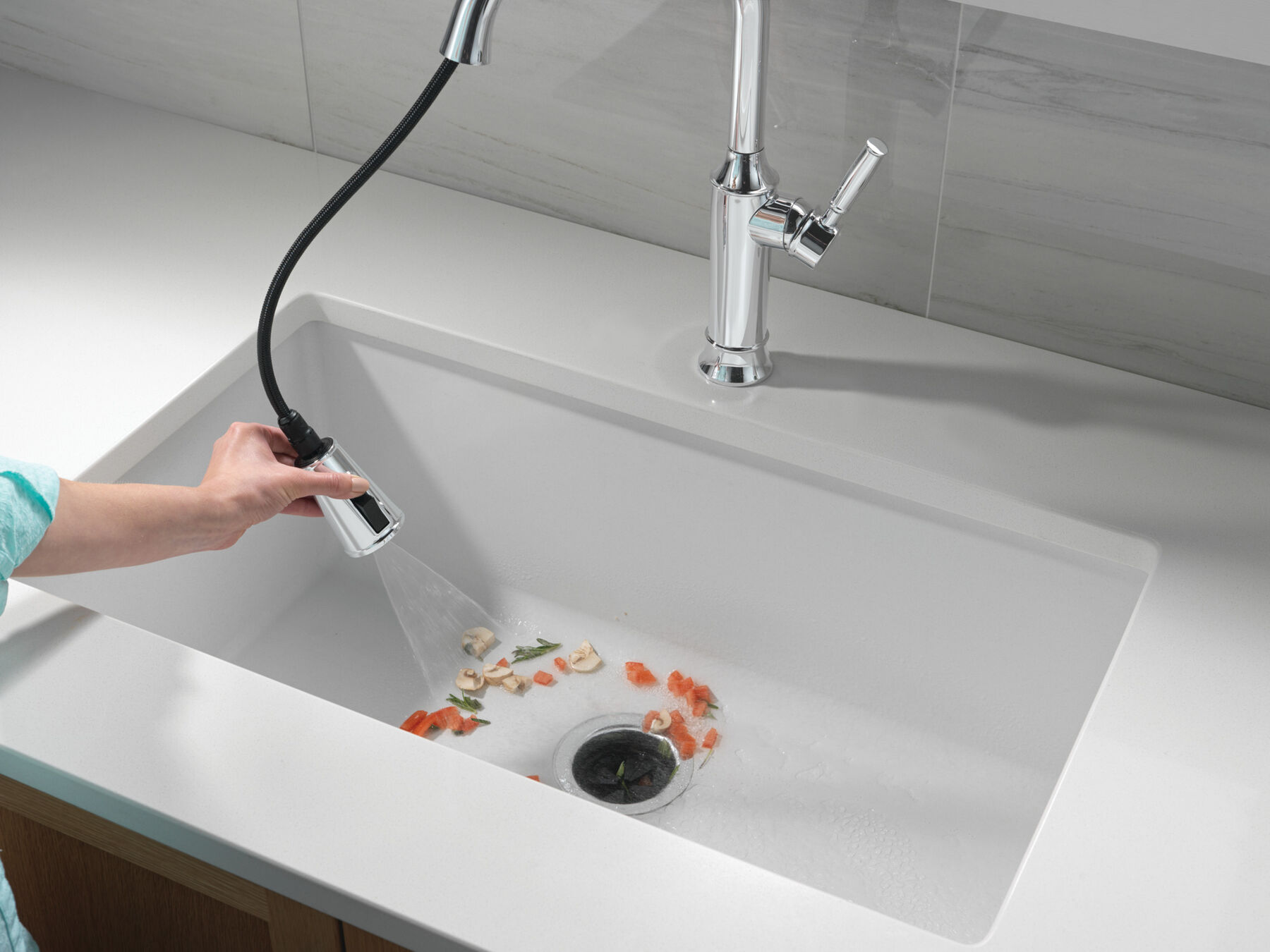 Single Handle Pull-Down Kitchen Faucet, image 5
