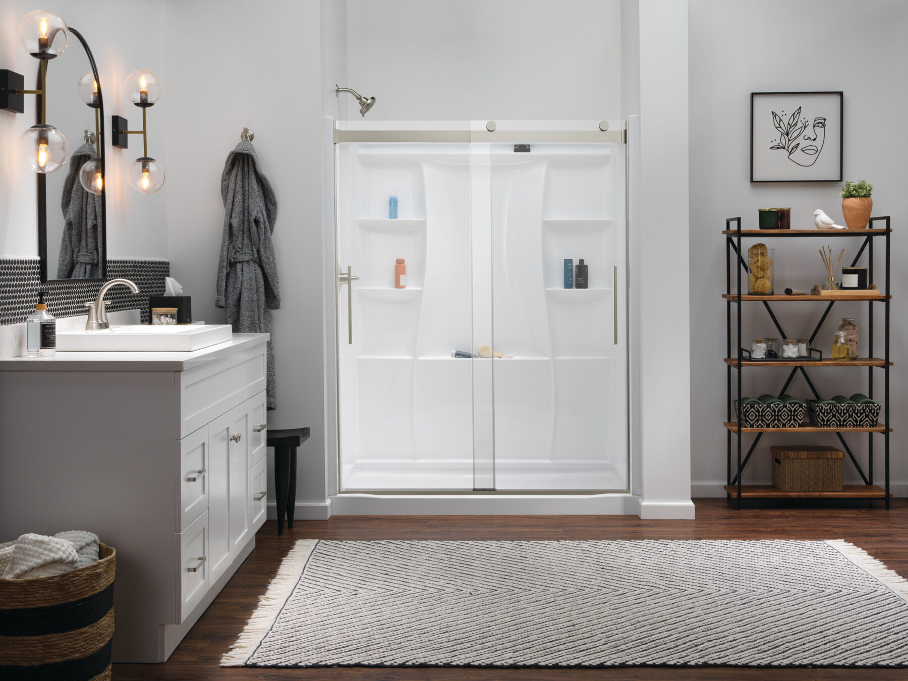 Classic 500 Shower Base 60"x32" Center Drain, image 4