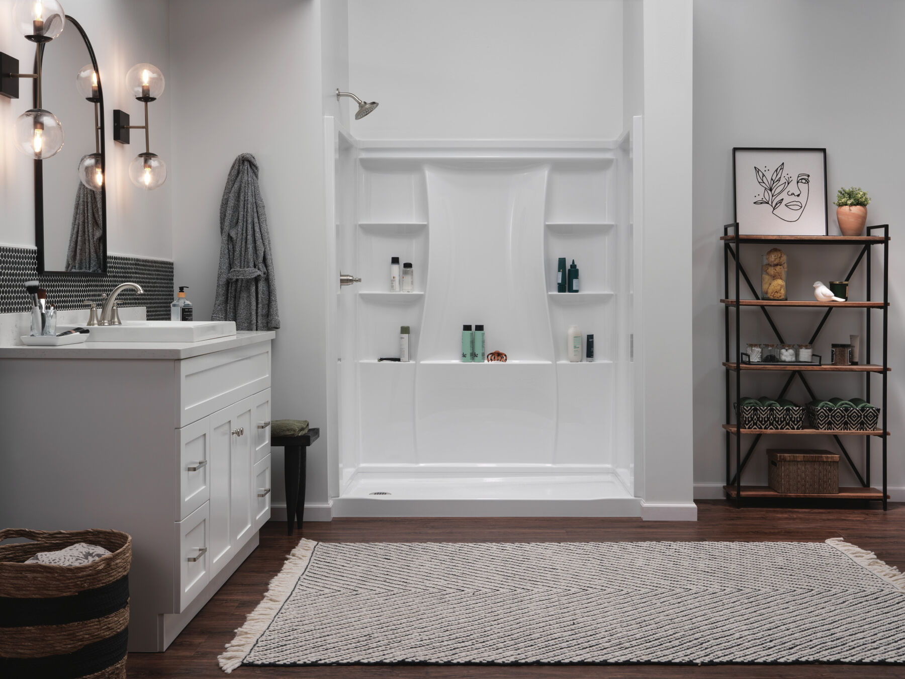 Classic 500 Shower Base 60"x32" Left Drain, image 11