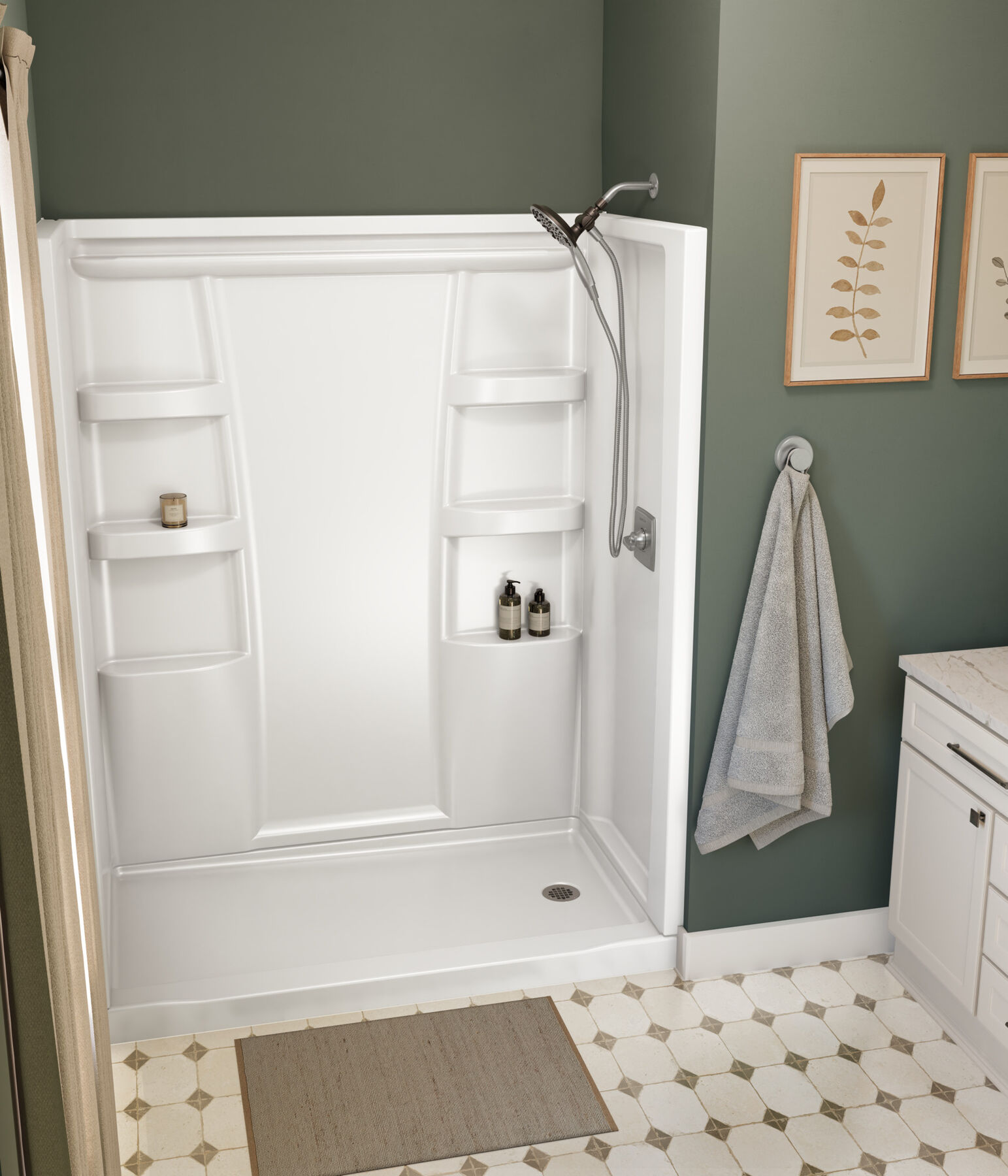 ProCrylic 60 in. x 32 in.Shower Base Right Drain, image 4