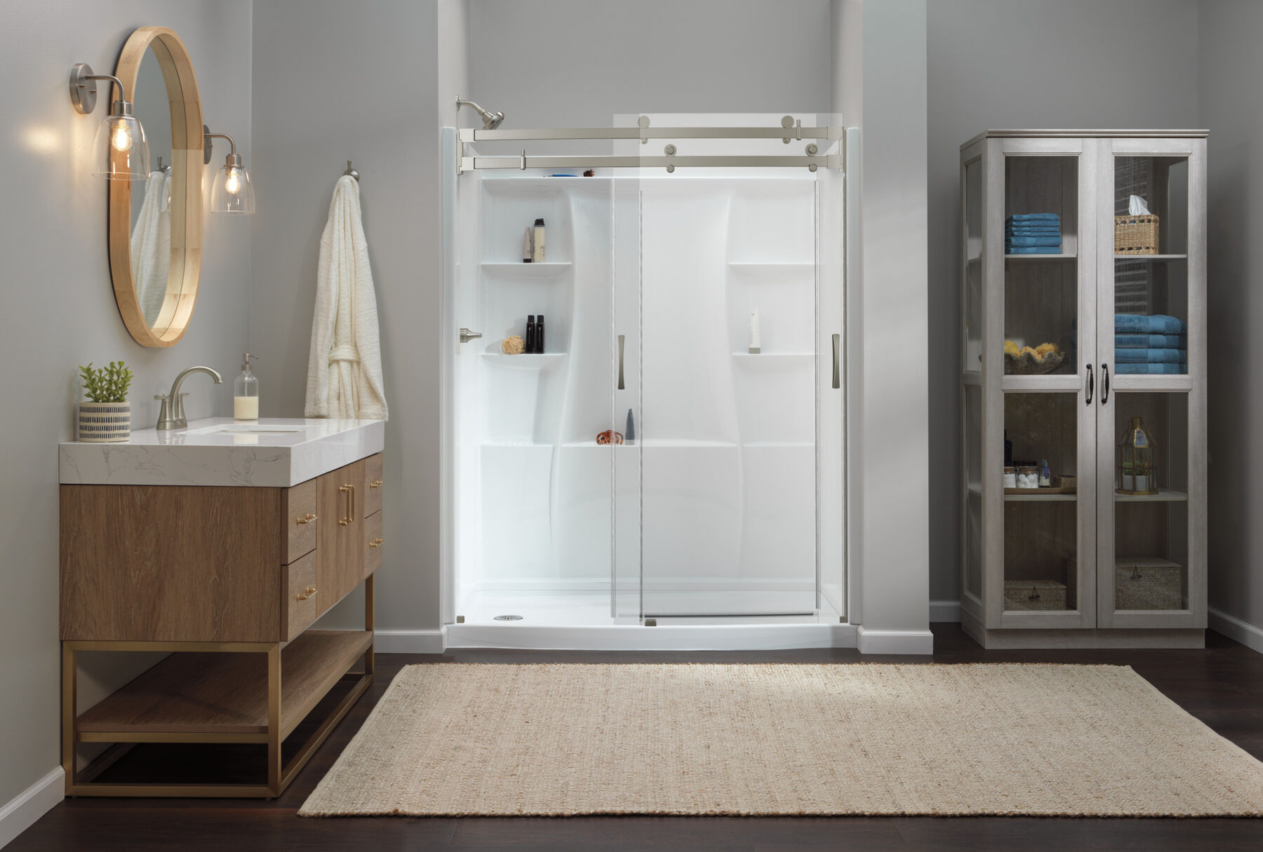 60"x32" Classic 500 Curved Shower Door, image 7