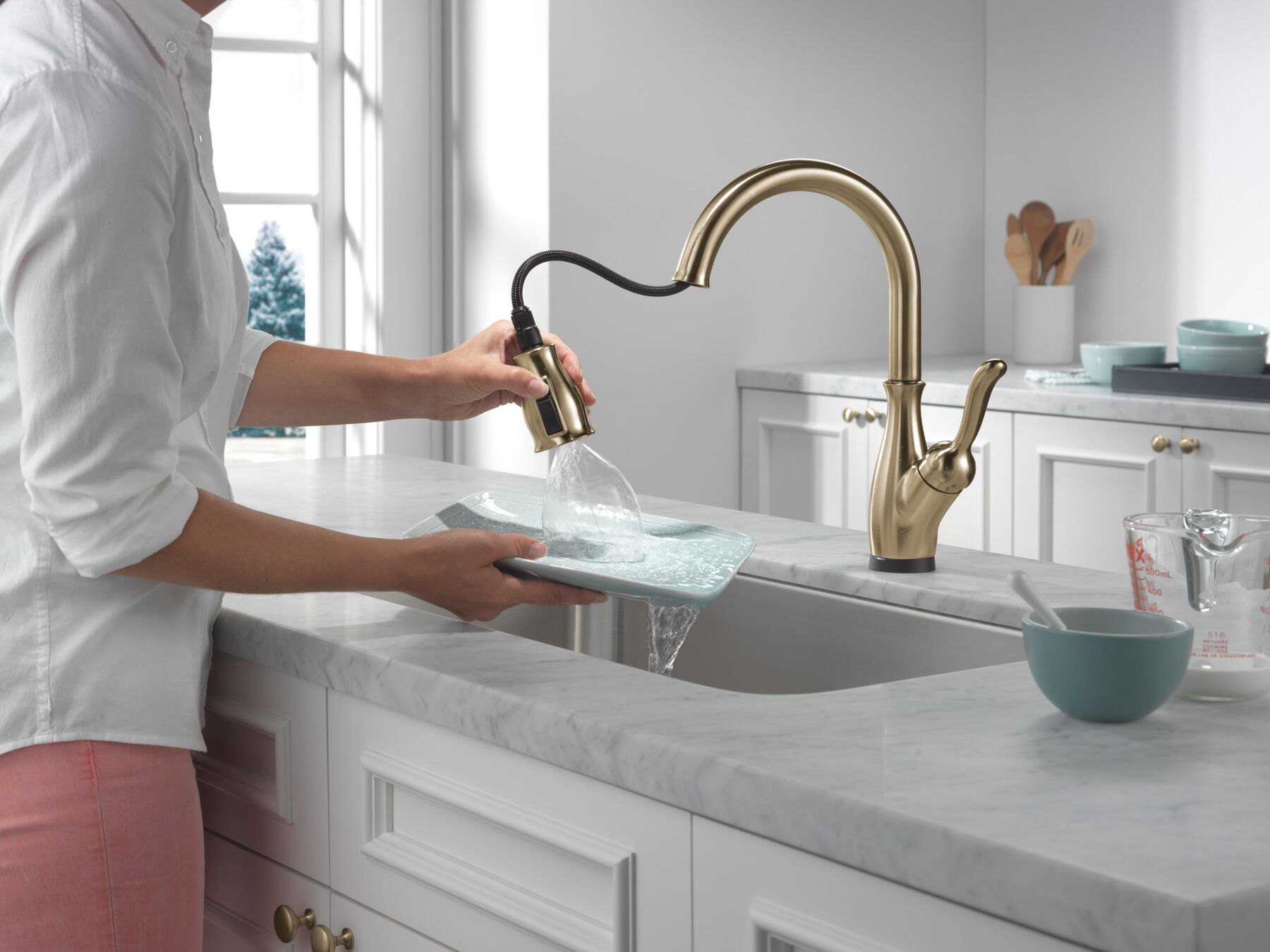 VoiceIQ® Single Handle Pull-Down Faucet with Touch2O Technology and Soap Dispenser, image 6