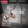 Single Handle Pull-Down Kitchen Faucet with Soap Dispenser and ShieldSpray® Technology