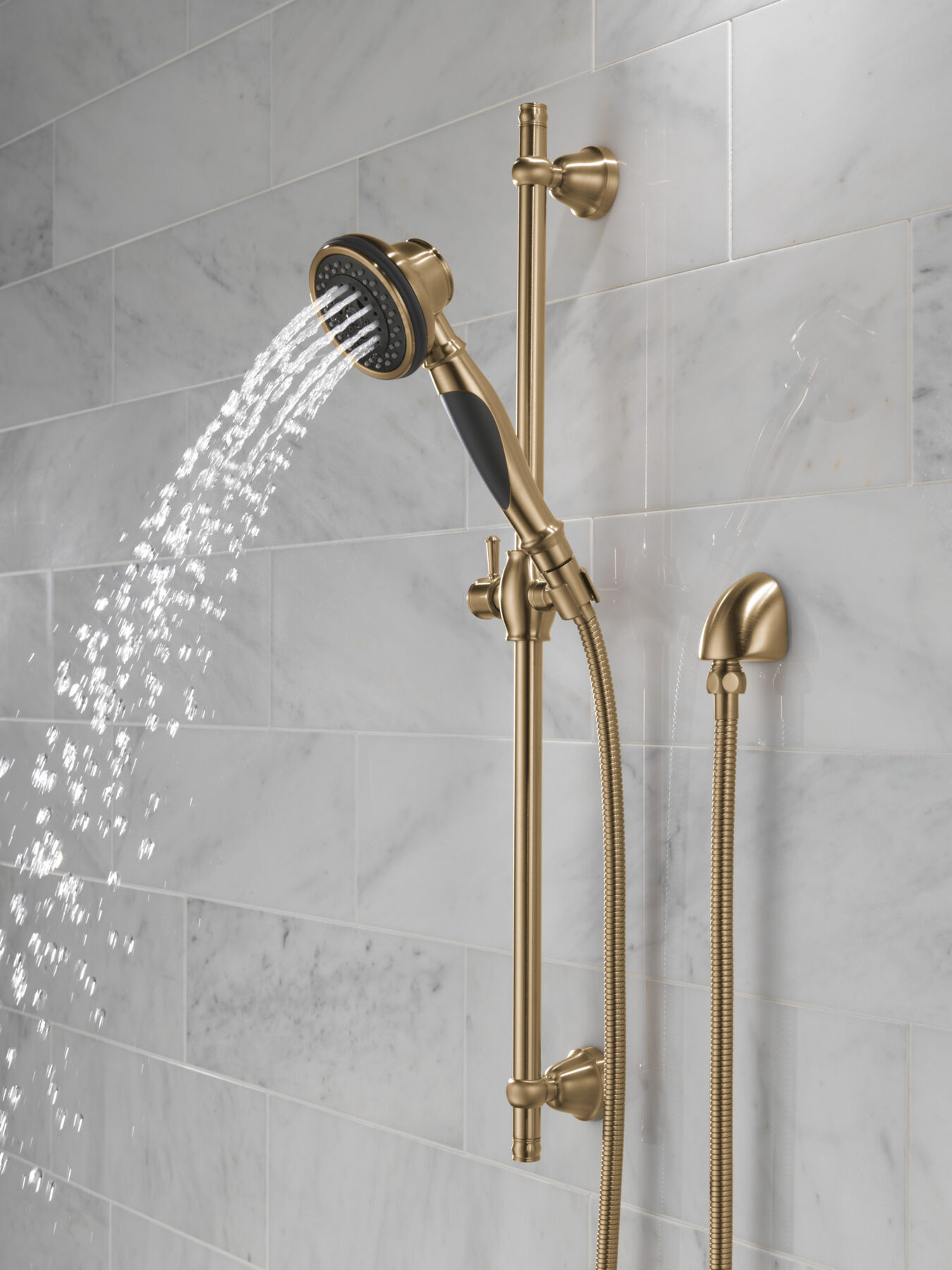 Premium 3-Setting Slide Bar Hand Shower with Wall Elbow, image 5
