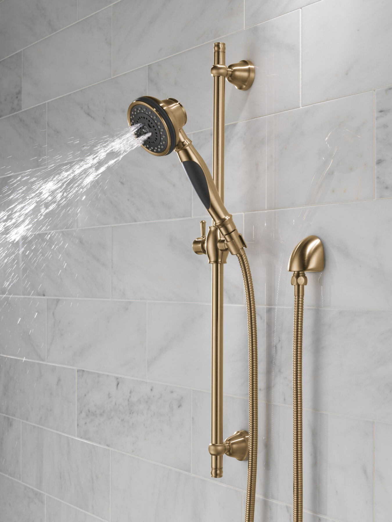 Premium 3-Setting Slide Bar Hand Shower with Wall Elbow, image 7