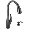 Single Handle Pull-Down Kitchen Faucet with Soap Dispenser and ShieldSpray® Technology (Recertified)