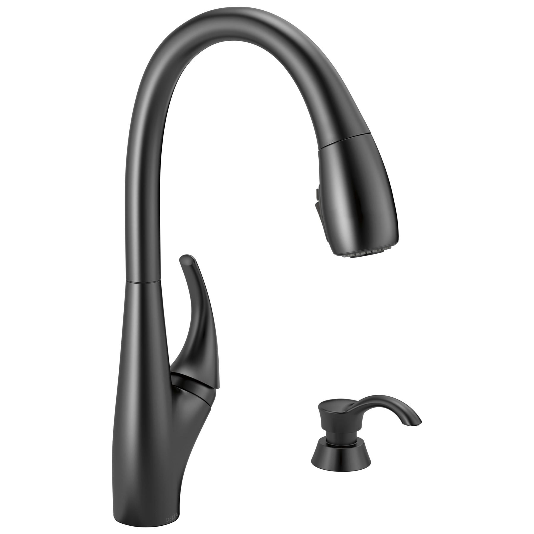 Single Handle Pull-Down Kitchen Faucet with Soap Dispenser and ShieldSpray® Technology (Recertified)