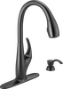 Single Handle Pull-Down Kitchen Faucet with Soap Dispenser and ShieldSpray® Technology (Recertified)