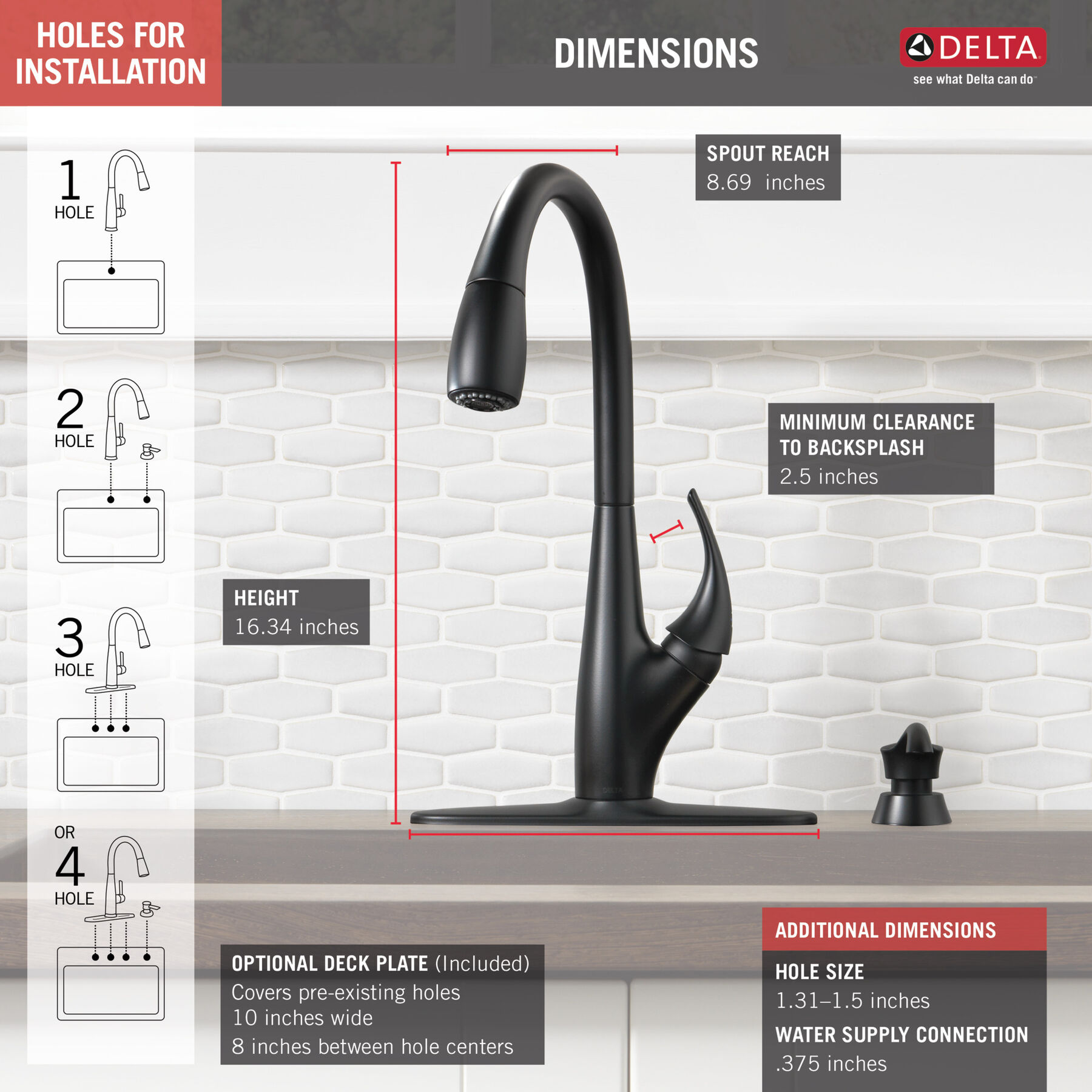 Single Handle Pull-Down Kitchen Faucet with Soap Dispenser and ShieldSpray® Technology (Recertified), image 2