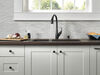 Single Handle Pull-Down Kitchen Faucet with Soap Dispenser and ShieldSpray® Technology (Recertified)