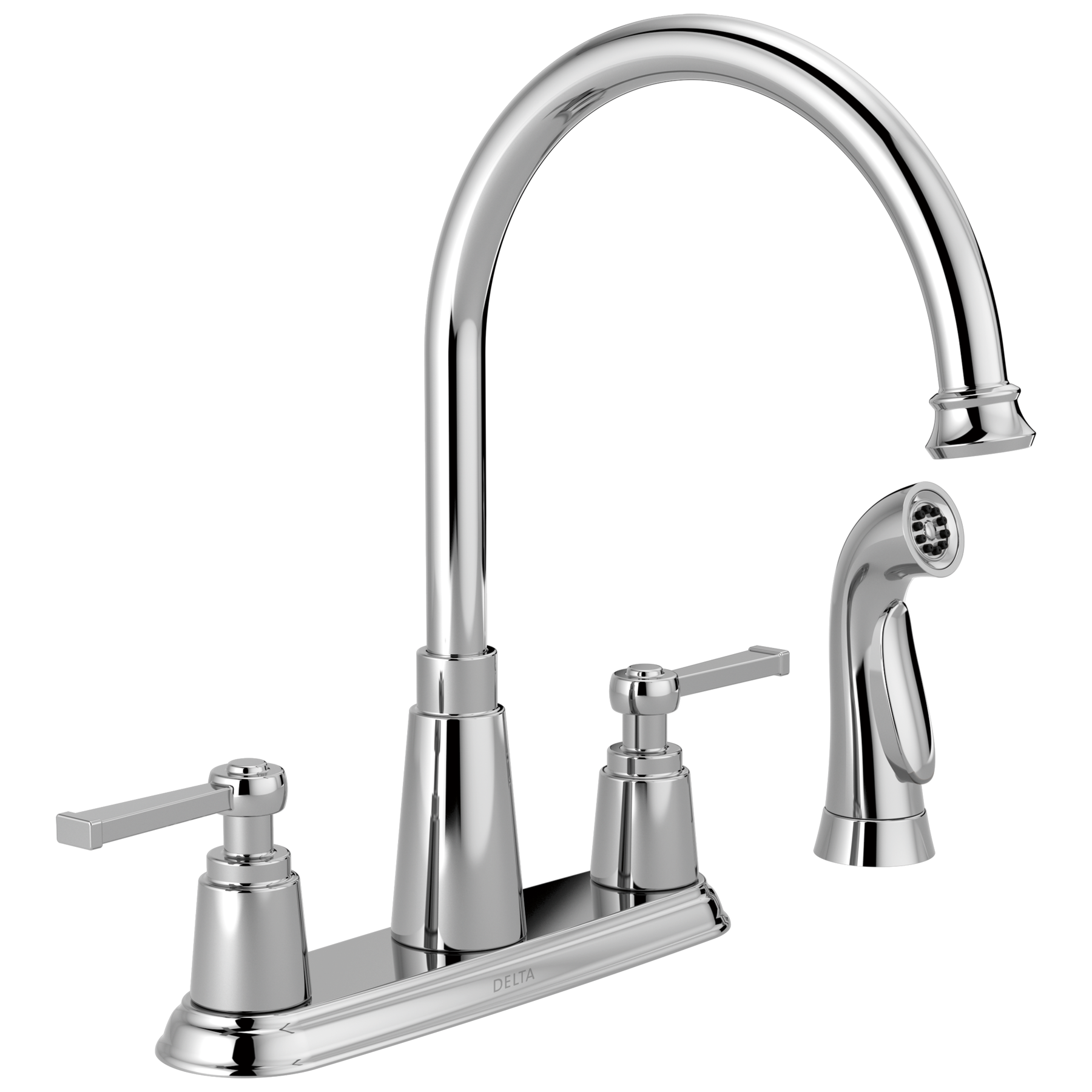 Two Handle Kitchen Faucet with Spray (Recertified)