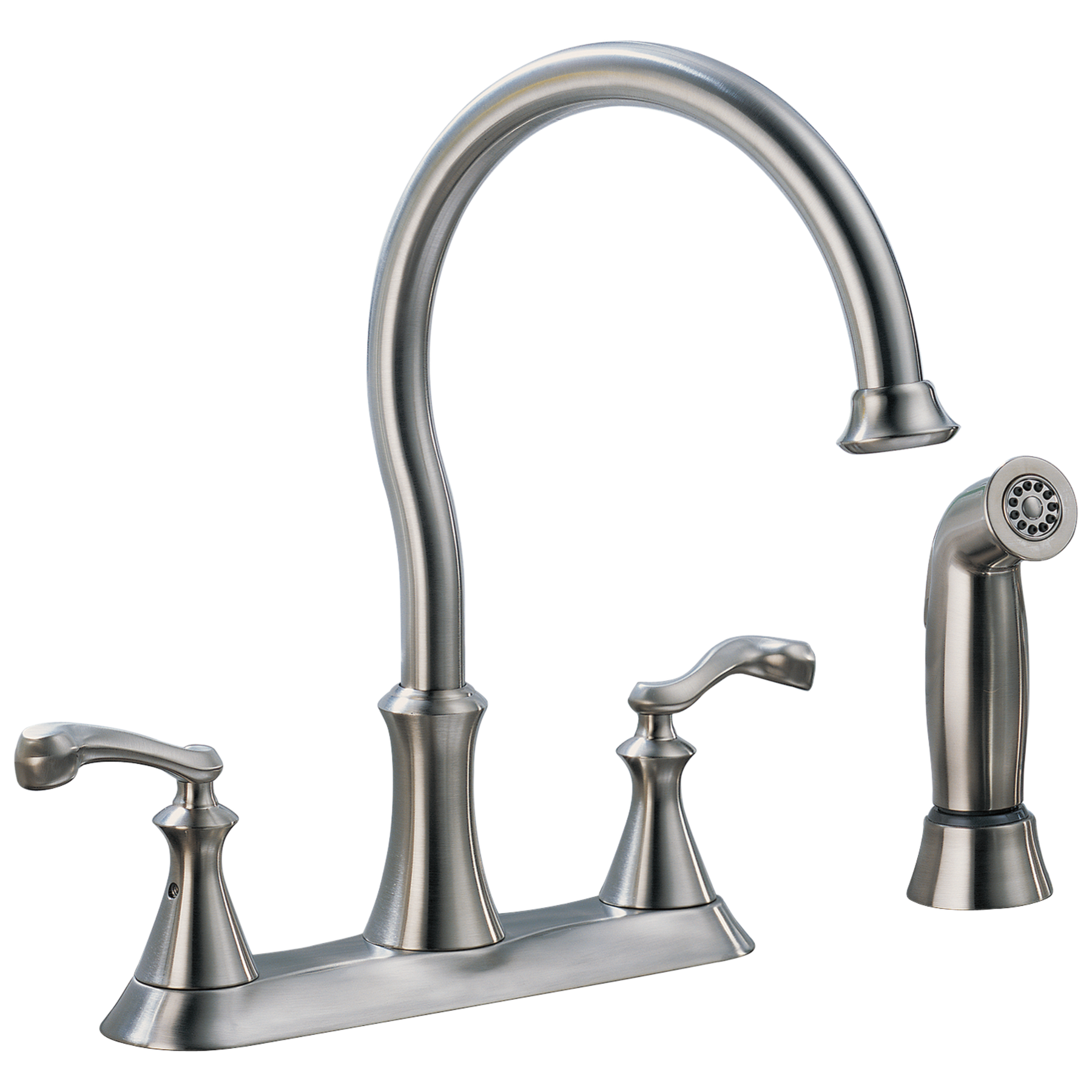 Two Handle Kitchen Faucet with spray (Recertified)