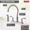 Two Handle Kitchen Faucet with spray (Recertified)