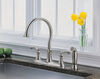 Two Handle Kitchen Faucet with spray (Recertified)