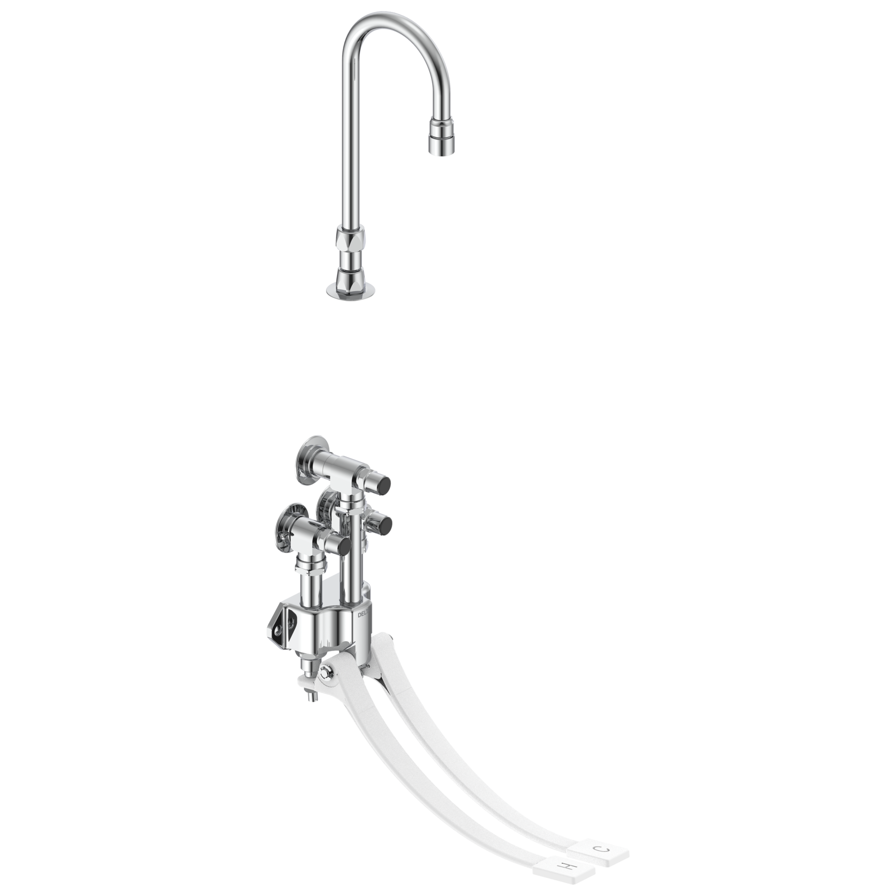 Wall Mount Double-Pedal Surgeon's Scrub-up