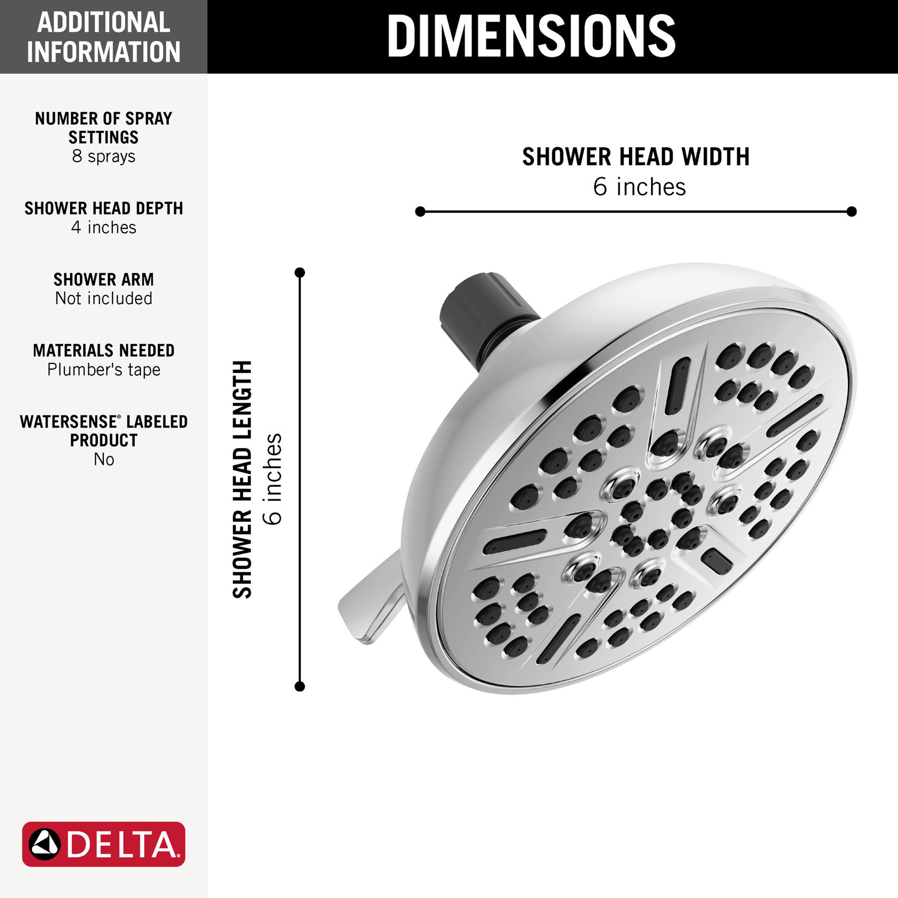 8-Setting Shower Head, image 2