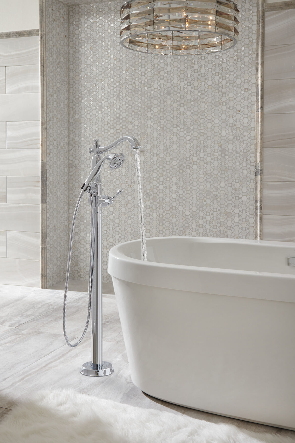 68" x 36" Freestanding Tub with Integrated Waste and  Overflow, image 15