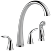 Two Handle Widespread Kitchen Faucet with Spray