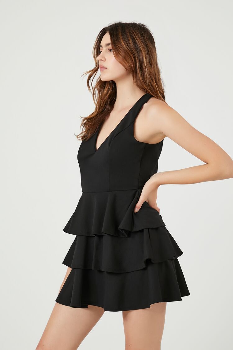 Tiered Cutout Fit & Flare Dress