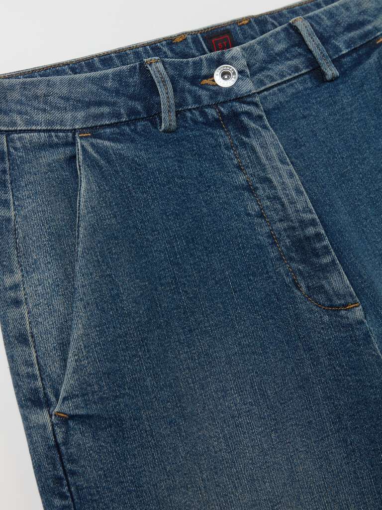 Jeans palazzo a gamba larga Lavaggio medio
