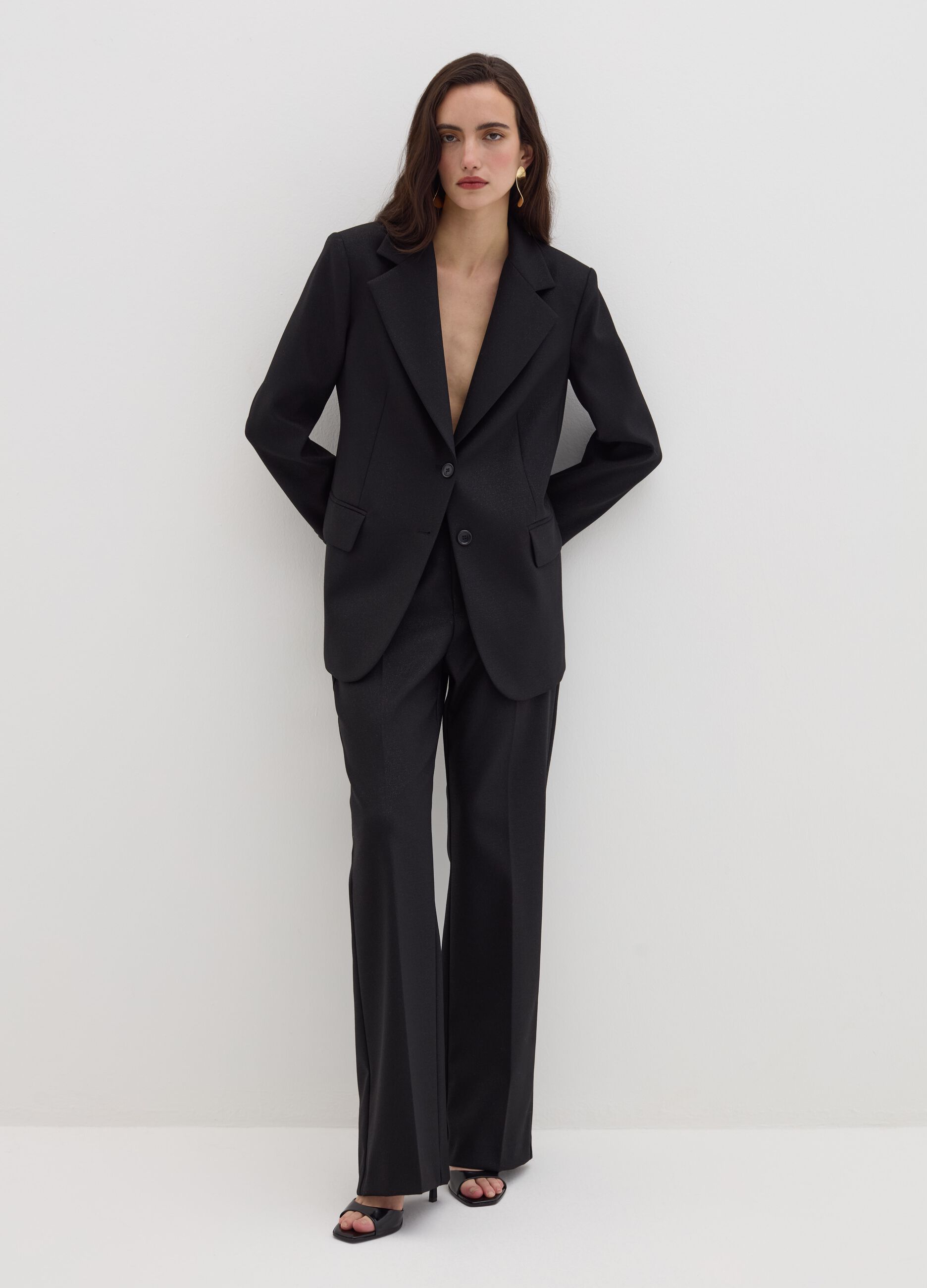 Stefanel Pantalone a sigaretta con lurex