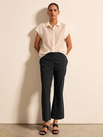 Pantalone flare fit cropped Nero_0