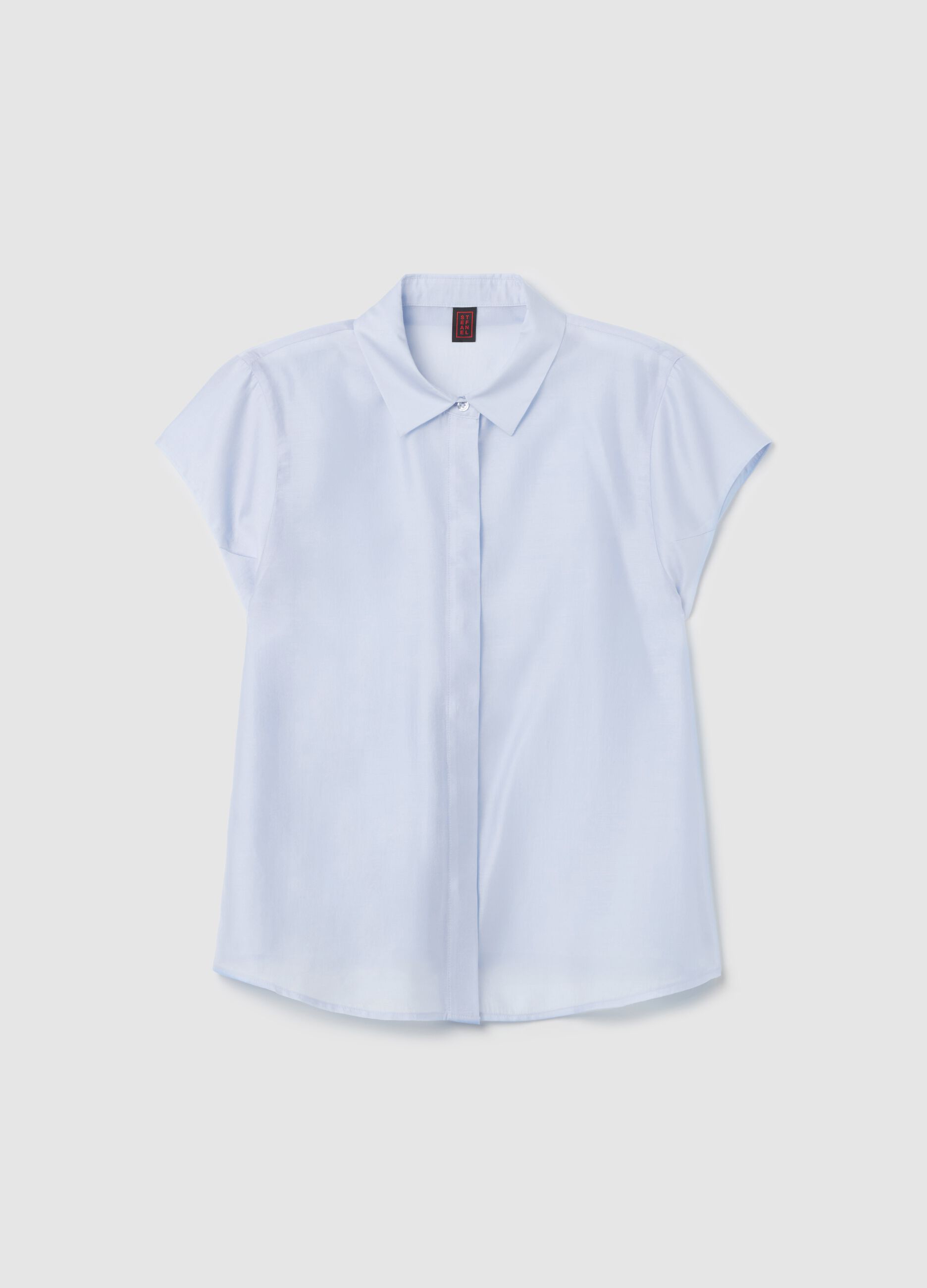 Camicia con maniche corte Blu chiaro