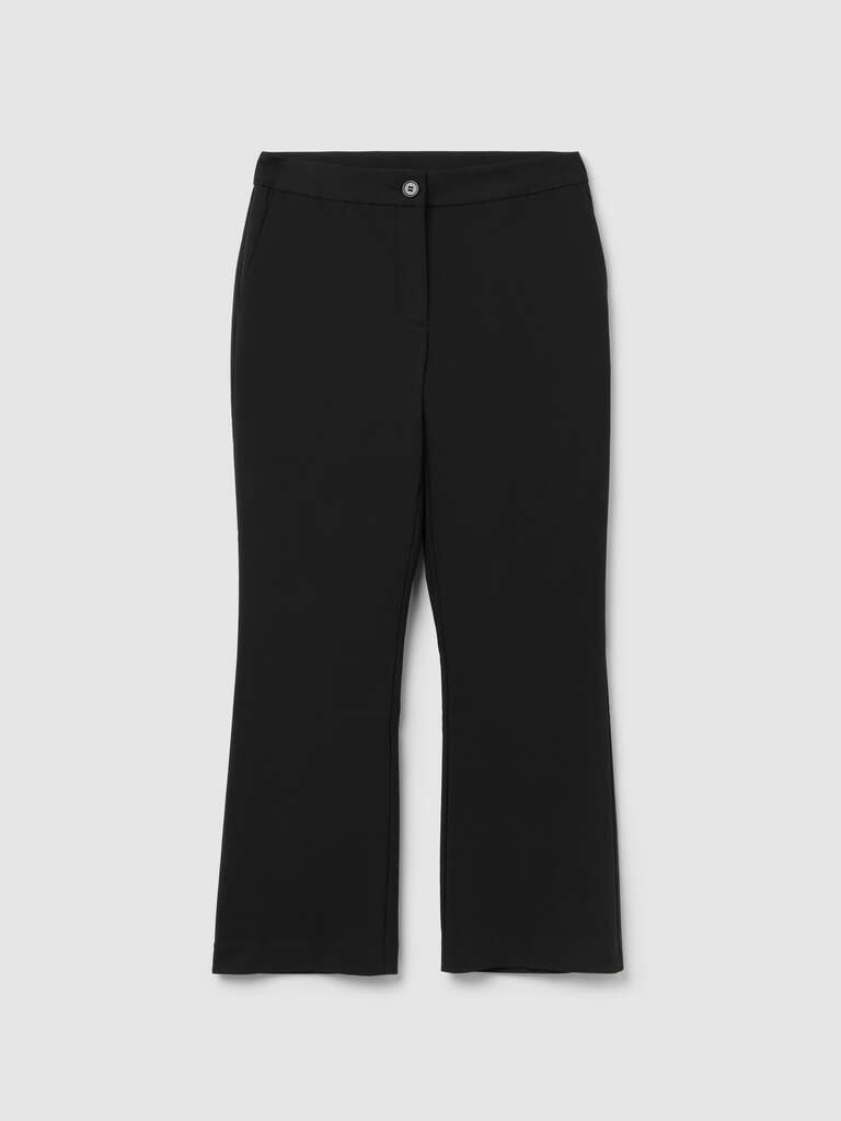 Pantalone flare fit cropped Nero