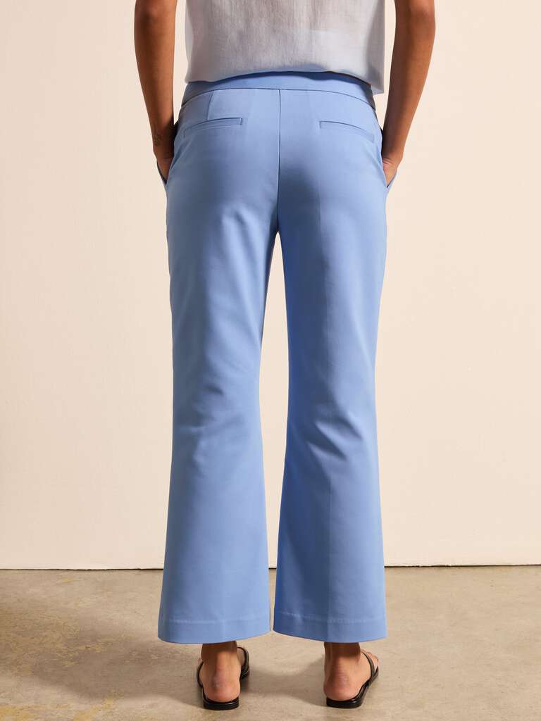 Pantalone flare fit cropped Blu chiaro