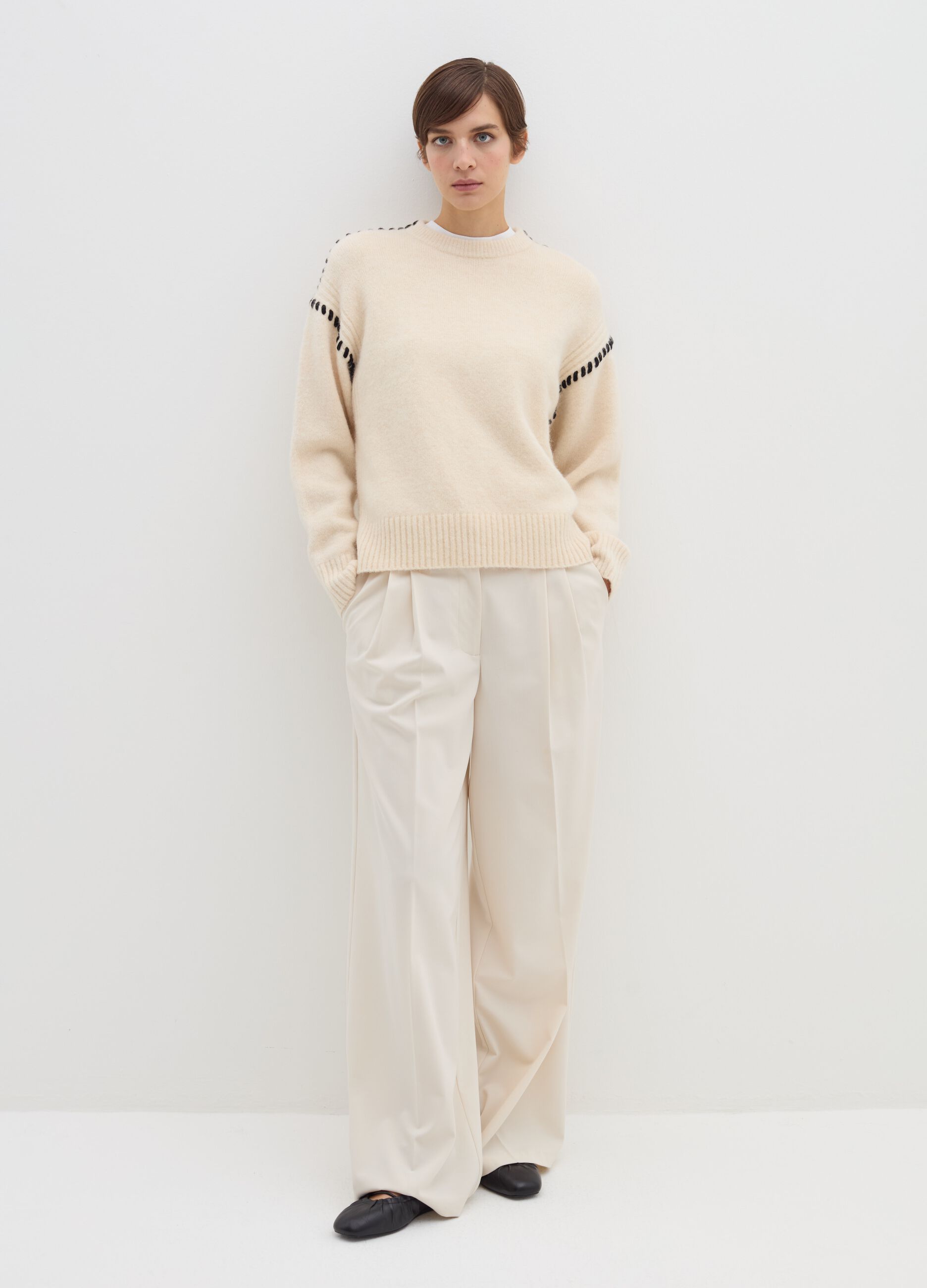 Stefanel Pullover con dettagli a contrasto